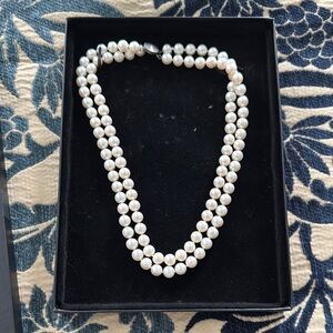 Macy’s fine jewelry cultured pearl two layer necklace.